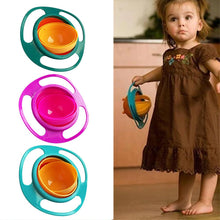 Load image into Gallery viewer, 0617 Portable Non Spill Feeding Toddler Gyro Bowl 360 Degree Rotating Dish
