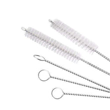 Load image into Gallery viewer, Your Brand Food Grade Silicone Straws(4pc) & Straw Cleaning Brush(1pc)