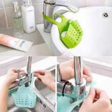 Load image into Gallery viewer, 762 Adjustable Kitchen Bathroom Water Drainage Plastic Basket/Bag with Faucet Sink Caddy