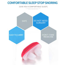 Load image into Gallery viewer, 353 - 2 in 1 Anti Snoring and Air Purifier Nose Clip for Prevent Snoring and Comfortable Sleep