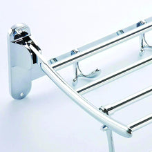 Load image into Gallery viewer, 0491 Stainless Steel Folding Towel Rack Cum Towel Bar 18 Inch