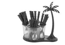Load image into Gallery viewer, 111 Dining/Cutlery Set with Coconut Tree Design stand(24pcs)