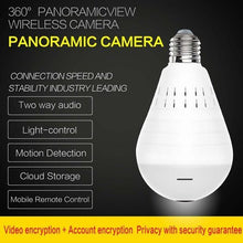 Load image into Gallery viewer, 323 Panoramic Camera Light Bulb (WiFi Wireless Smart spy Bulb)
