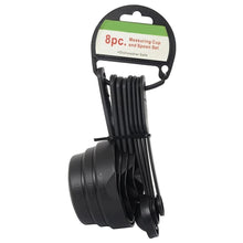 Load image into Gallery viewer, 106 Plastic Measuring Cups and Spoons (8 Pcs, Black) (With Box)