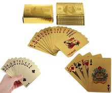 Load image into Gallery viewer, 523 Gold Plated Poker Playing Cards (Golden)