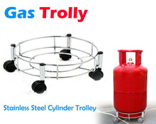 Load image into Gallery viewer, 118 Stainless Steel Gas Cylinder Trolley