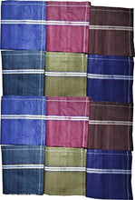 Load image into Gallery viewer, 594 Men's Cotton Handkerchief (Multicolor, 12 pcs)