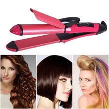 Load image into Gallery viewer, 385 2 in 1 Hair Straightener and Curler Machine For Women | Curl & Straight Hair Iron
