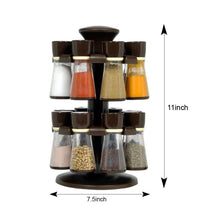 Load image into Gallery viewer, 103 Revolving Plastic Spice Rack Masala Organiser (16 Pcs)