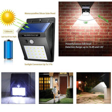 Load image into Gallery viewer, 213 Solar Security LED Night Light for Home Outdoor/Garden Wall (Black) (20-LED Lights)