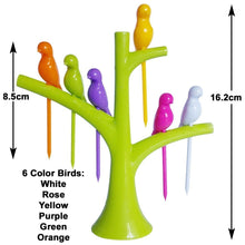 Load image into Gallery viewer, Your Brand Fancy Bird Table Fork with Stand for Eating Fruits - Pack of 6