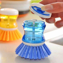 Load image into Gallery viewer, 159 Plastic Wash Basin Brush Cleaner with Liquid Soap Dispenser (Multicolour)