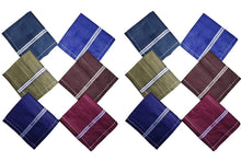 Load image into Gallery viewer, 594 Men's Cotton Handkerchief (Multicolor, 12 pcs)