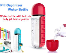 Load image into Gallery viewer, 365 -7 Days Pill Tablet Medicine Organizer with Water Bottle 600ml