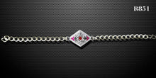 Load image into Gallery viewer, Rakshabandhan -Designer Color Rakhi Silver Chain Rakhi
