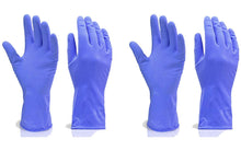 Load image into Gallery viewer, 666 - Flock line Reusable Rubber Hand Gloves (Blue) - 1pc

