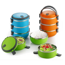 Load image into Gallery viewer, 2006_Easy Lock Stainless Steel Lunch Box 3 Layers
