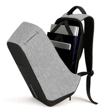 Load image into Gallery viewer, 1208 Smart Grey Laptop Backpack with USB Plug Charging Port
