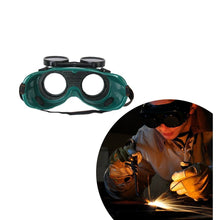 Load image into Gallery viewer, Your Brand Dark Poly-carbonated Lens Welding Goggles and Heat Resistant Welding Work Gloves
