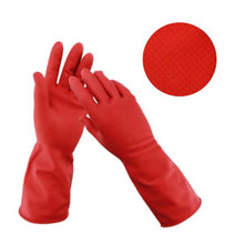 Load image into Gallery viewer, 661 - Flock line Reusable Rubber Hand Gloves (Red) - 1pc
