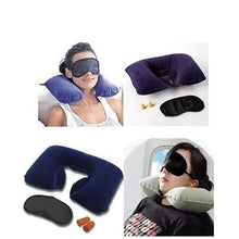 Load image into Gallery viewer, 505 -3-in-1 Air Travel Kit with Pillow, Ear Buds &amp; Eye Mask
