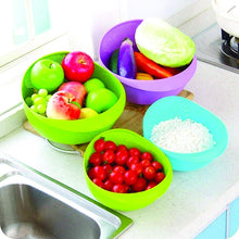 Load image into Gallery viewer, 108 Kitchen Plastic big Rice Bowl Strainer Perfect Size for Storing and Straining
