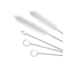 Load image into Gallery viewer, 581 Stainless Steel Straws &amp; Brush (4 Bent straws, 1 Brush) -5pcs
