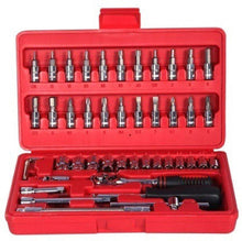 Load image into Gallery viewer, 422 Socket 1/4 Inch Combination Repair Tool Kit (Red, 46 pcs)
