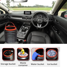 Load image into Gallery viewer, 237 -4L Foldable Car Trash Can Storage Organiser
