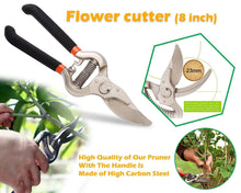 Load image into Gallery viewer, Your Brand Garden Combo - Garden Shears Pruners Scissor (8-inch) &amp; Hand Weeder Straight
