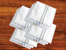 Load image into Gallery viewer, 595 Men&#39;s Cotton Handkerchief (White, 12 pcs)
