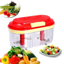 Load image into Gallery viewer, Your Brand Plastic Kitchen Chopper Non Electric Cutter Mixer with 6 Pieces Slicing Blades, Multicolour, Medium
