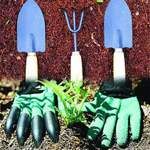 Load image into Gallery viewer, DeoDap Gardening Hand Cultivator, Big Digging Trowel, Shovel &amp; Garden Gloves with Claws for Digging &amp; Planting
